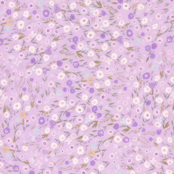 Deer Wilds 22719-23 Lavender by Sanja Rescek for Robert Kaufman Fabrics, Image