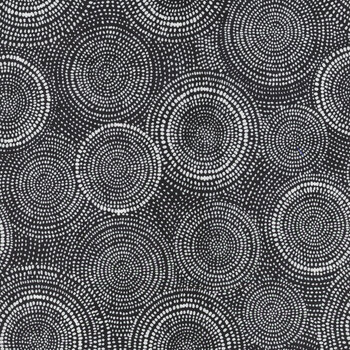 Radiance 53727-56 White on Black by Whistler Studios for Windham Fabrics, Image