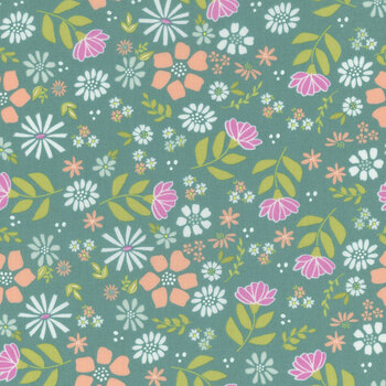 Laguna Sunrise 37680-18 Teal by Sherri & Chelsi for Moda Fabrics, Image