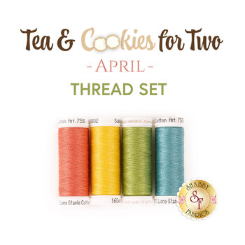 Tea & Cookies for Two - April - 4pc Thread Set, Image