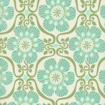 Tango 27334-11 Barcelona Cream Sea by Kate Spain for Moda Fabrics, Image