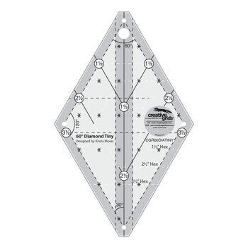 Creative Grids 60° Tiny Diamond Ruler - #CGR60DIATINY, Image