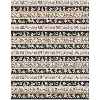 Big Kitties 1639-49 Multi Border Print by Shelly Comiskey for Henry Glass Fabrics, Image