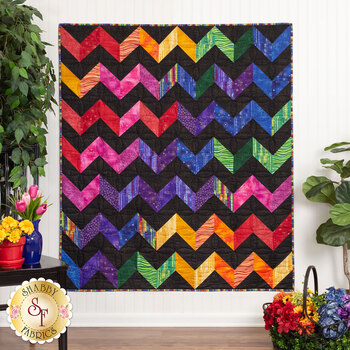  Charming Chevrons Quilt Kit - Laurel Burch Basics , Image