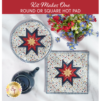  Folded Star Hot Pad Kit - Vintage - Round OR Square, Image