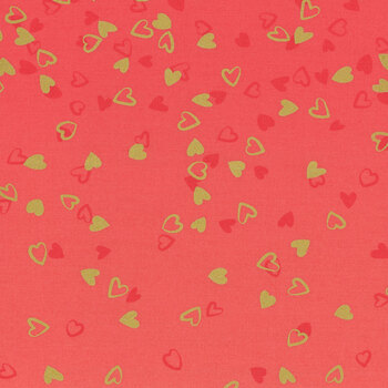 I Heart Ombre Metallic 10875-336M Geranium by V and Co. for Moda Fabrics, Image