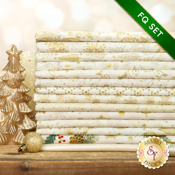 Stof Christmas 2024  - 14 FQ Set Cream/Gold by Stof Fabrics, Image