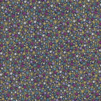 Luna MU-074-B Blue Star by Makower UK for Andover Fabrics, Image