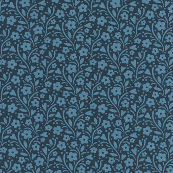 Cozy House A-1254-B Midnight by Judy Jarvi for Andover Fabrics, Image