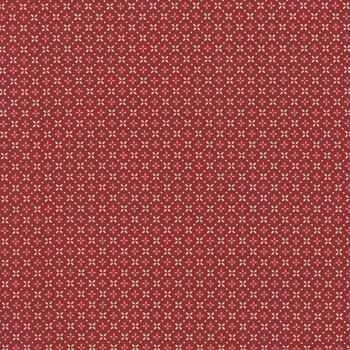 Cozy House A-1258-R Garnet by Judy Jarvi for Andover Fabrics