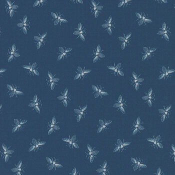 Petite Beehive A-1316-B Cobalt by Renee Nanneman for Andover Fabrics, Image