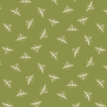 Petite Beehive A-1316-G Grass by Renee Nanneman for Andover Fabrics, Image