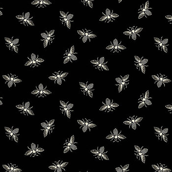 Petite Beehive A-1316-K Ebony by Renee Nanneman for Andover Fabrics, Image