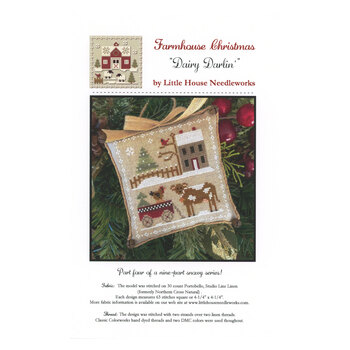 Farmhouse Christmas Cross Stitch Ornament Pattern - 04 - Dairy Darlin', Image