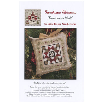 Farmhouse Christmas Cross Stitch Ornament Pattern - 05 - Grandma's Quilt, Image