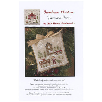 Farmhouse Christmas Cross Stitch Ornament Pattern - 06 - Pinewood Farm, Image