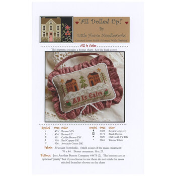 All Is Calm Cross Stitch Pattern - All Dolled Up Ornament 11, Image