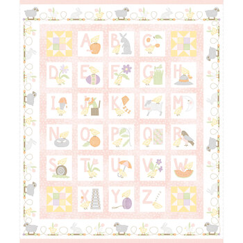 Little Chicks Flannel MASF10560-P Pink Panel by Bonnie Sullivan for Maywood Studio, Image