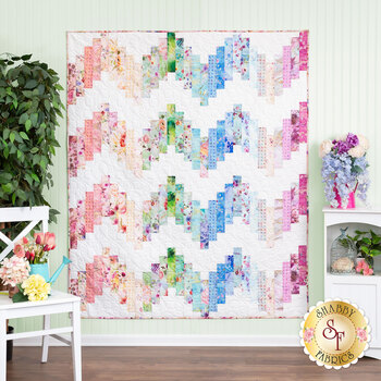  Ridiculously Easy Jelly Roll Quilt Kit - Misty Garden, Image