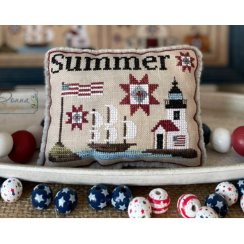 American Season - Summer Pillow Cross Stitch Pattern