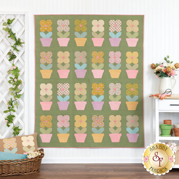  Potted Flowers Quilt Kit, Image