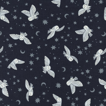 Twilight Creatures C15362-INDIGO Navy by Natalia Juan Abello for Riley Blake Designs, Image