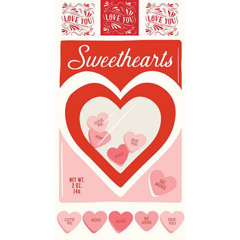 Sweetheart P15507-PANEL Sweethearts Panel by My Mind's Eye for Riley Blake Designs, Image