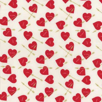 Sweetheart SC15502-CREAM Heart Arrows by My Mind's Eye for Riley Blake Designs, Image