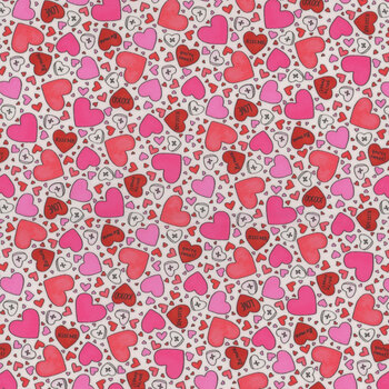 I Heart You MAS10763-W Tossed Hearts by Kris Lammers for Maywood Studio