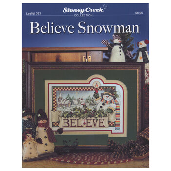 Believe Snowman Cross Stitch Pattern, Image