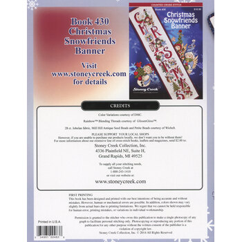 Believe Snowfriends Banner Cross Stitch Pattern, Image