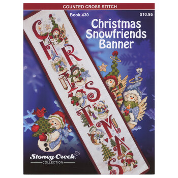 Christmas Snowfriends Banner Cross Stitch Pattern, Image