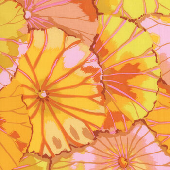 Kaffe Fassett Collective Classics Plus GP29.YELLO Lotus Leaf - Yellow by FreeSpirit Fabrics, Image