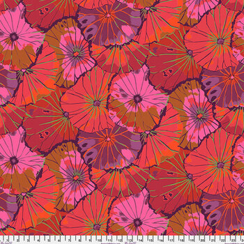 Kaffe Fassett Collective Classics Plus GP29.WINE Lotus Leaf - Wine by FreeSpirit Fabrics, Image