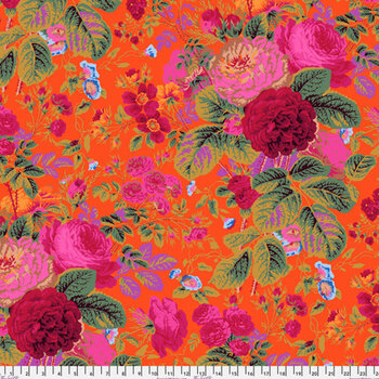 Kaffe Fassett Collective Classics Plus PWPJ053.TOMAT Gradi Floral - Tomato by FreeSpirit Fabrics, Image