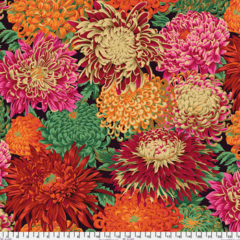 Kaffe Fassett Collective Classics Plus PJ41.REDXX Japanese Chrysanthemum - Red by FreeSpirit Fabrics, Image