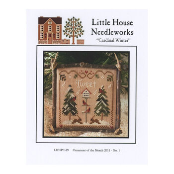 Ornament of the Month 2011 - 01 - Cardinal Winter Cross Stitch Pattern, Image