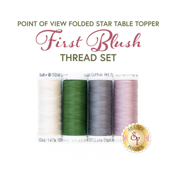  Point of View Folded Star Table Topper - First Blush - 4pc Thread Set, Image