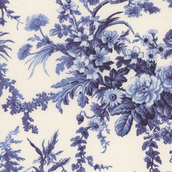 Jasper Blue 54366-1 Ivory by Whistler Studio for Windham Fabrics, Image