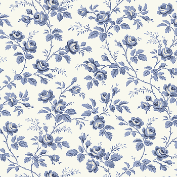 Jasper Blue 54369-1 Ivory by Whistler Studio for Windham Fabrics, Image