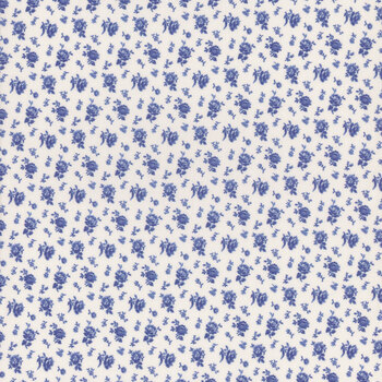 Jasper Blue 54371-1 Ivory by Whistler Studio for Windham Fabrics, Image