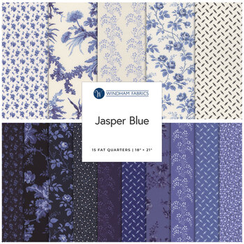 Jasper Blue  15 FQ Set by Whistler Studio for Windham Fabrics, Image