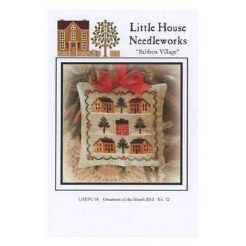 Ornament of the Month 2012 - 12 - Saltbox Village Cross Stitch Pattern