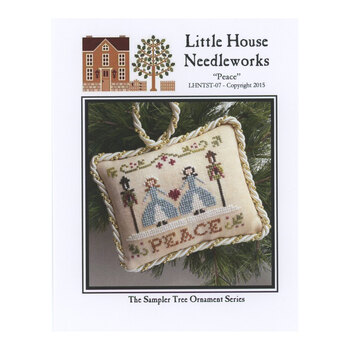 Sampler Tree Ornament Series - 07 - Peace Cross Stitch Pattern, Image