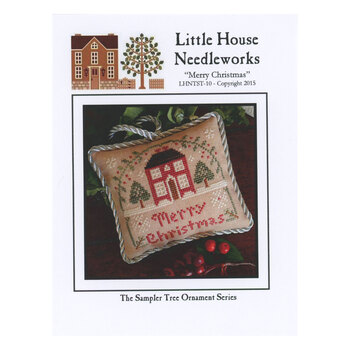 Sampler Tree Ornament Series - 10 - Merry Christmas Cross Stitch Pattern, Image