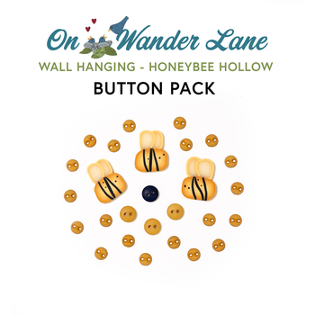 On Wander Lane Wall Hanging - Honeybee Hollow - 27pc Button Pack, Image