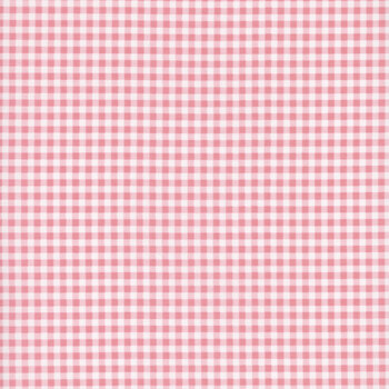 Essentials Mini Gingham 39161-131 White / Bubble Gum Pink by Wilmington Prints, Image