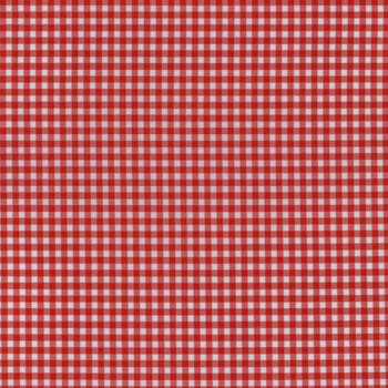 Essentials Mini Gingham 39161-133 White / Red by Wilmington Prints, Image