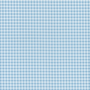 Essentials Mini Gingham 39161-141 White / Baby Blue by Wilmington Prints, Image