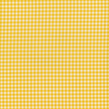 Essentials Mini Gingham 39161-155 White / Bright Yellow by Wilmington Prints, Image